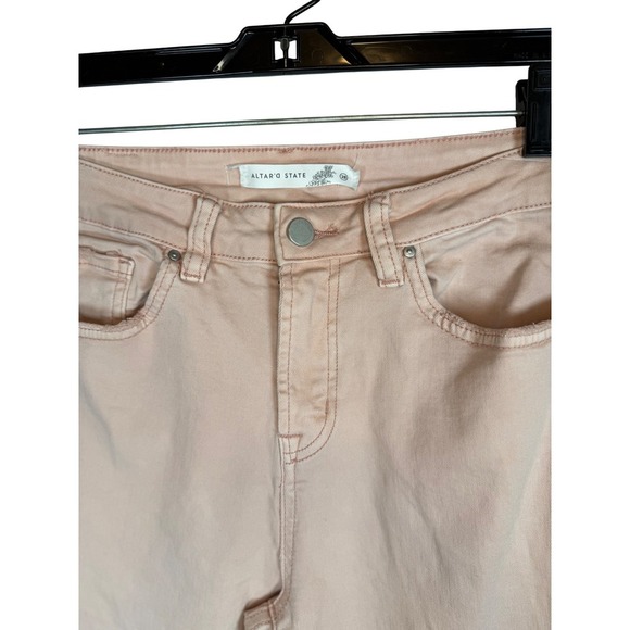 Altar'd State Mid Rise Flare Jeans, Dusty Pink, Size 28 - Picture 9 of 11